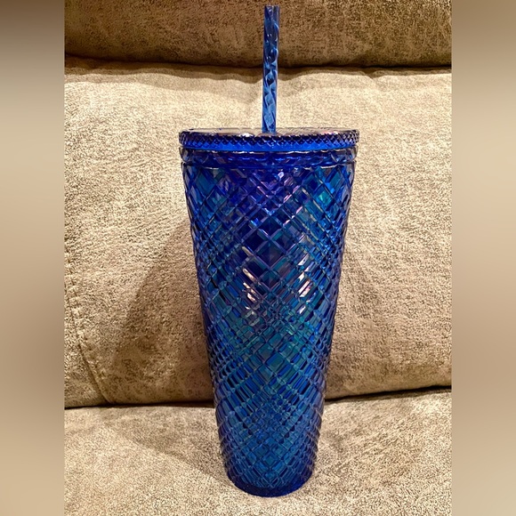 Starbucks Venti Cold Cup Jeweled Ocean Blue - Picture 2 of 3